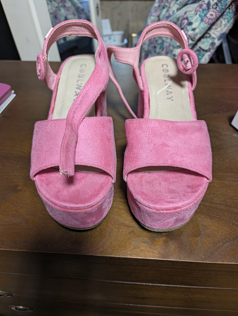 Coolway Pink Platform Sandals